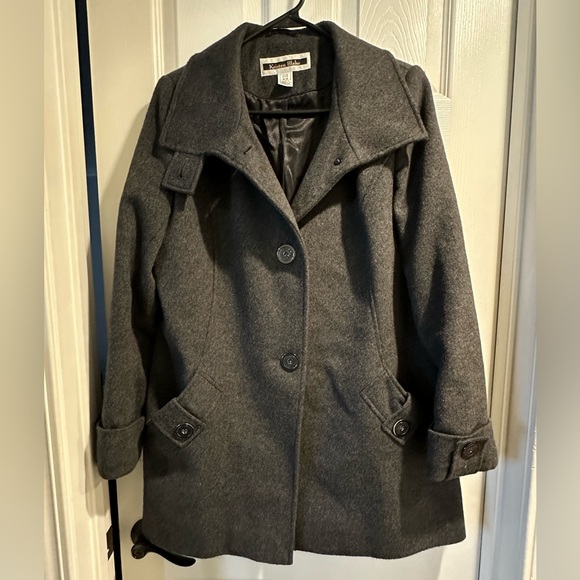 Kristen Blake Wool Jacket. Dark Gray. - Picture 1 of 10